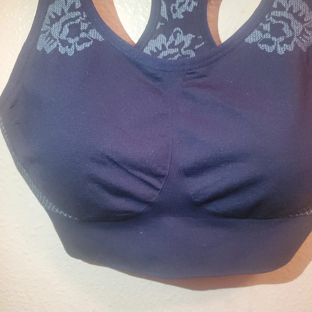 Soma Sport Large Seamless Key Racerback Maritime Navy Sports Bra NWT